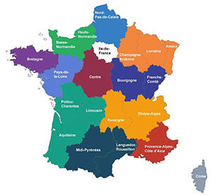 SPP carte de France des régions
