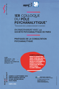1er Colloque du Pôle Psychanalytique en partenariat avec la Société Psychanalytique de Paris