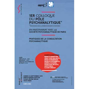 1er Colloque du Pôle Psychanalytique en partenariat avec la Société Psychanalytique de Paris