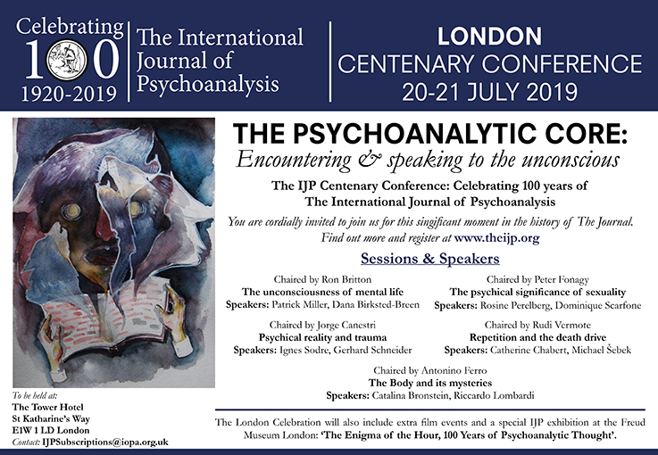London centenary conference The psychoanalytic core Société Psychanalytique de Paris