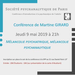 SPP conférence de Martine Girard le jeudi 9 mai 2019