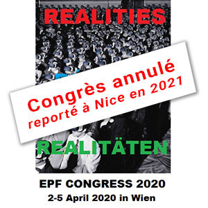 Annulation du Congrès de l'EPF à Vienne en 2020