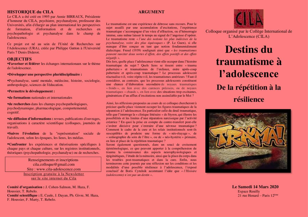 thumbnail of Plaquette_Colloque_CILA_trauma_2020