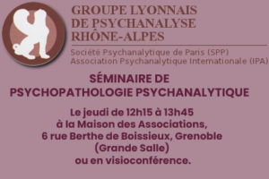 glpra conférences d'introduction à la psychanalyse à Grenoble 2022