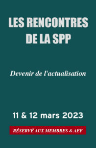 Rencontres SPP 2023