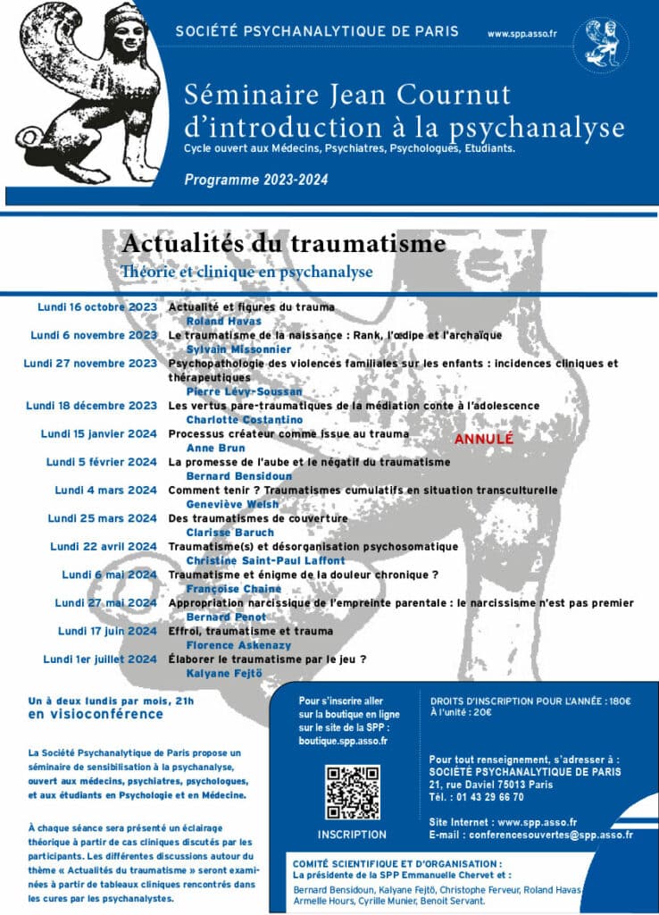 Affiche programme du Séminaire Jean Cournut 2023