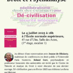 « Dé-civilisation » avec Roland Gori à l'ENS rue d'Ulm