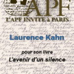 L'APF invite Laurence Kahn à Paris
