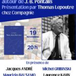 Soirée Débat avec Isée Bernateau autour de JB Pontalis